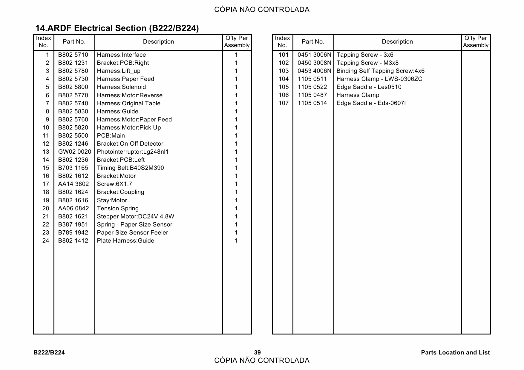 RICOH Aficio MP-C3500 C4500 B222 B224 Parts Catalog-4